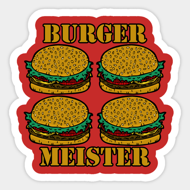 Burger Meister Sticker by RockettGraph1cs